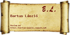 Bartus László névjegykártya