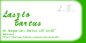 laszlo bartus business card